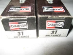 Champion 31 RN14MC5 Nickel Spark Plug, Made In Usa, New Old Stock, Pack Of 2. Fixed Price $24.99.