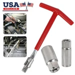 Spark Plug Removal Tool 16MM & 21MM T-handle Flexible Spanner Socket Wrench Set. Fixed Price $14.99.