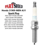 Honda CRF450R 450RX 450RWE 450RL 2009-2025 Oem Ngk Spark Plug 31909-MEN-A31. Fixed Price $17.89.