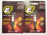 Spark Plugs E3.38 (qty 2). Fixed Price $17.99.