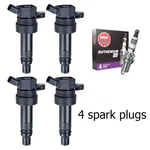 Ignition Coil & Ngk Ruthenium Spark Plug 2014-2017 Kia FORTE5 UF707. Fixed Price $120.75.