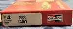 Champion Copper Plus Spark Plug 858 CJ6Y 4PK Small Engine Nos Free Shipping. Fixed Price $18.00.