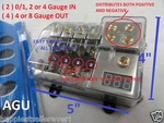 In 4 Out Agu 8 Gauge Fuse Holder "eye Candy" Car Truck Power Block 12V. Fixed Price $59.95.