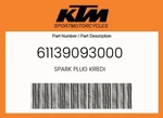 Ktm Genuine Spark Plug KR8DI - 61139093000. Fixed Price $23.50.