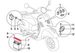 Vespa Gt, Gts, Gtv Battery Mount Strap 6218305 - (piaggio). Fixed Price $38.66.