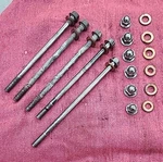 1986 Honda Shadow Engine Rear Cylinder Head Bolts Screws Nuts. Fixed Price $15.95.