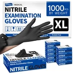 Medical Nitrile Exam Gloves, Black, Powder-free Food-safe Clean Disposable. Fixed Price $65.98.