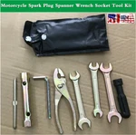 7X Pliers Wrench Spark Plug Socket Screwdriver Mixed Motorcycle Onboard Tool Kit. Fixed Price $16.14.
