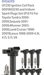 UF230 8PCS Ignition Coil And Spark Plug For Lexus 4.3L 4.7L 5.7L,TOYOTA. Fixed Price $64.99.