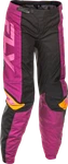 Fly Racing Fits Women's 16 Pants Ca/ny Black/mauve/yellow Size 11/12. Fixed Price $109.70.