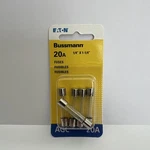 Eaton Bussman 5 Pack BP/AGC-20-RP Amp Fuses Nip. Fixed Price $7.99.