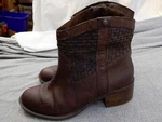 Adam Tucker Too Womens 7.5 Brown Leather Ankle Boots Booties Western Heel. Fixed Price $28.62.