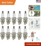 10 Universal RJ19LM Spark Plugs For Lawn Mowers - Champion & Briggs Compatible. Fixed Price $29.59.