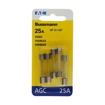 Bussmann BP/AGC-25 Amp Fast Acting Glass Tube Fuse. Fixed Price $8.95.