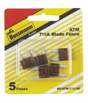 Bussman Blade Type Mini Fuses 7.5 Amp 5/PK BP/ATM-7-1/2-RP. Fixed Price $12.41.