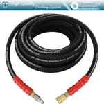 Hot Water Pressure Washer Hose 3/8" X 50FT 6000PSI 2-BRAID R2 Black Brand New. Fixed Price $65.99.