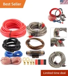 Universal 800W Gauge Amplifier Wiring Kit With 17FT Power Wire & Fuse Holder. Fixed Price $52.99.