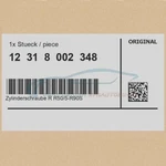 Genuine Bmw 12318002348 Cylinder Bolt R50/5-R90S. Fixed Price $53.35.