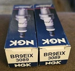 Two BR9EIX 3089 Ngk Spark Plugs Nos / Oem New Original Packaging. Fixed Price $15.00.