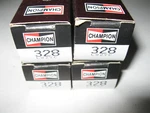 Champion 328 L82YC Nickel Spark Plug, Made In England, New Old Stock, Pack Of 4. Fixed Price $24.99.