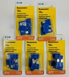 25X Bussmann BP/ATC-15-RP Blue 15A Blade Fuse Pack Of. Fixed Price $20.23.